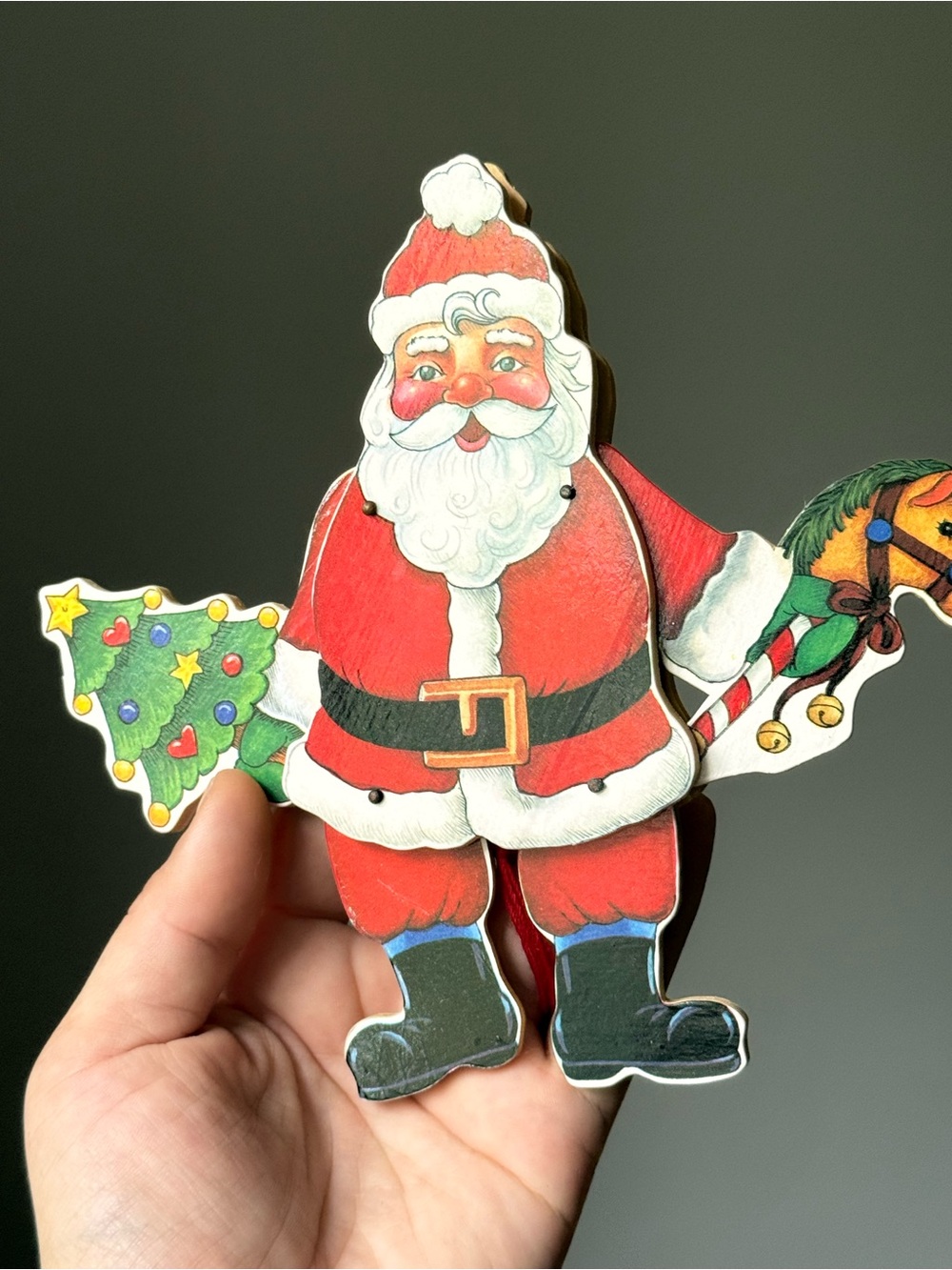 Santa's World Vintage Jumping Toy String Figurine Christmas Tree Ornament
